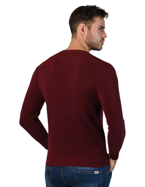 Suéter en color vino Casual Confort para Hombre, marca LEE.